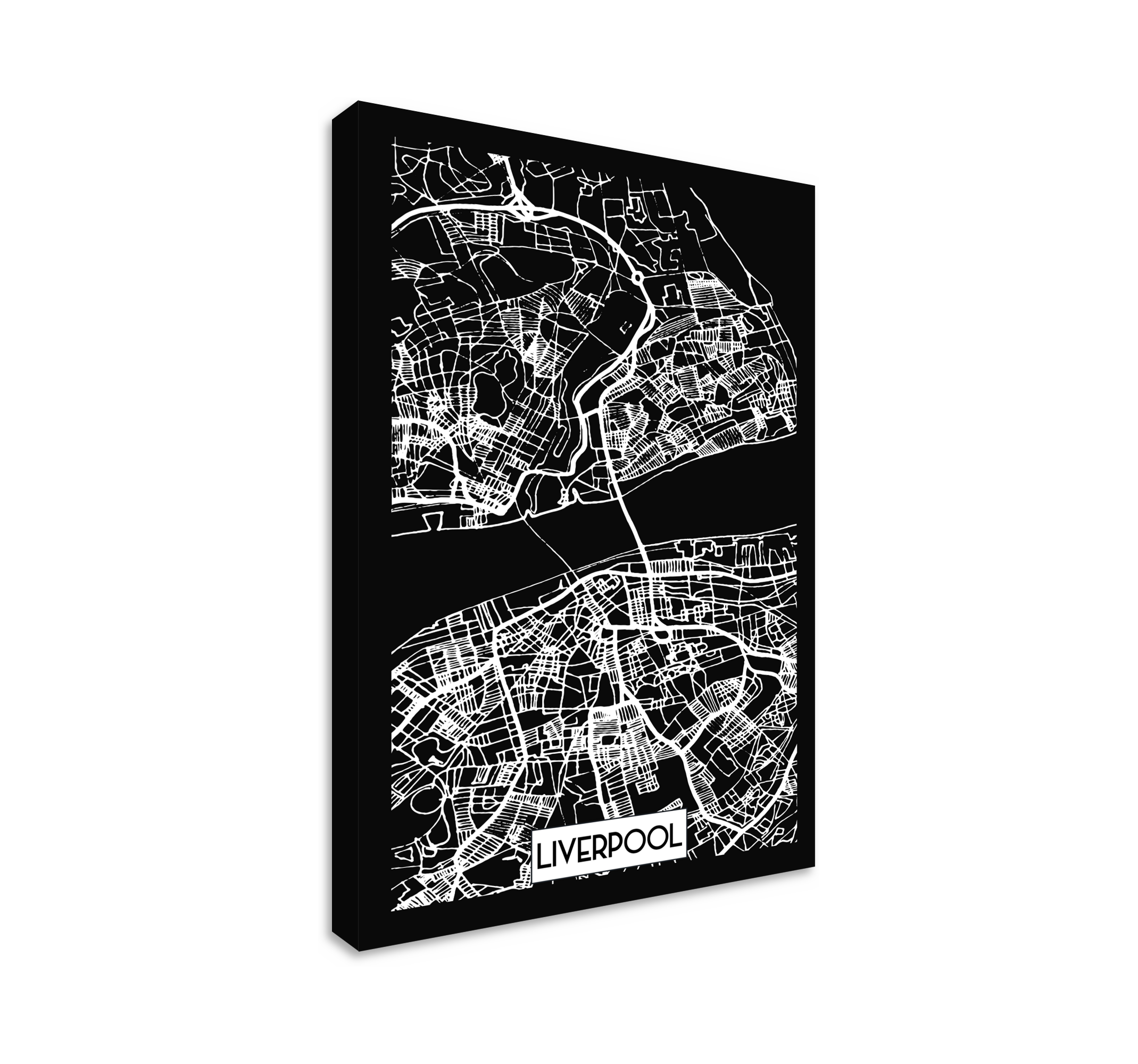 Liverpool Topographic Map City skyline prints TenStickers
