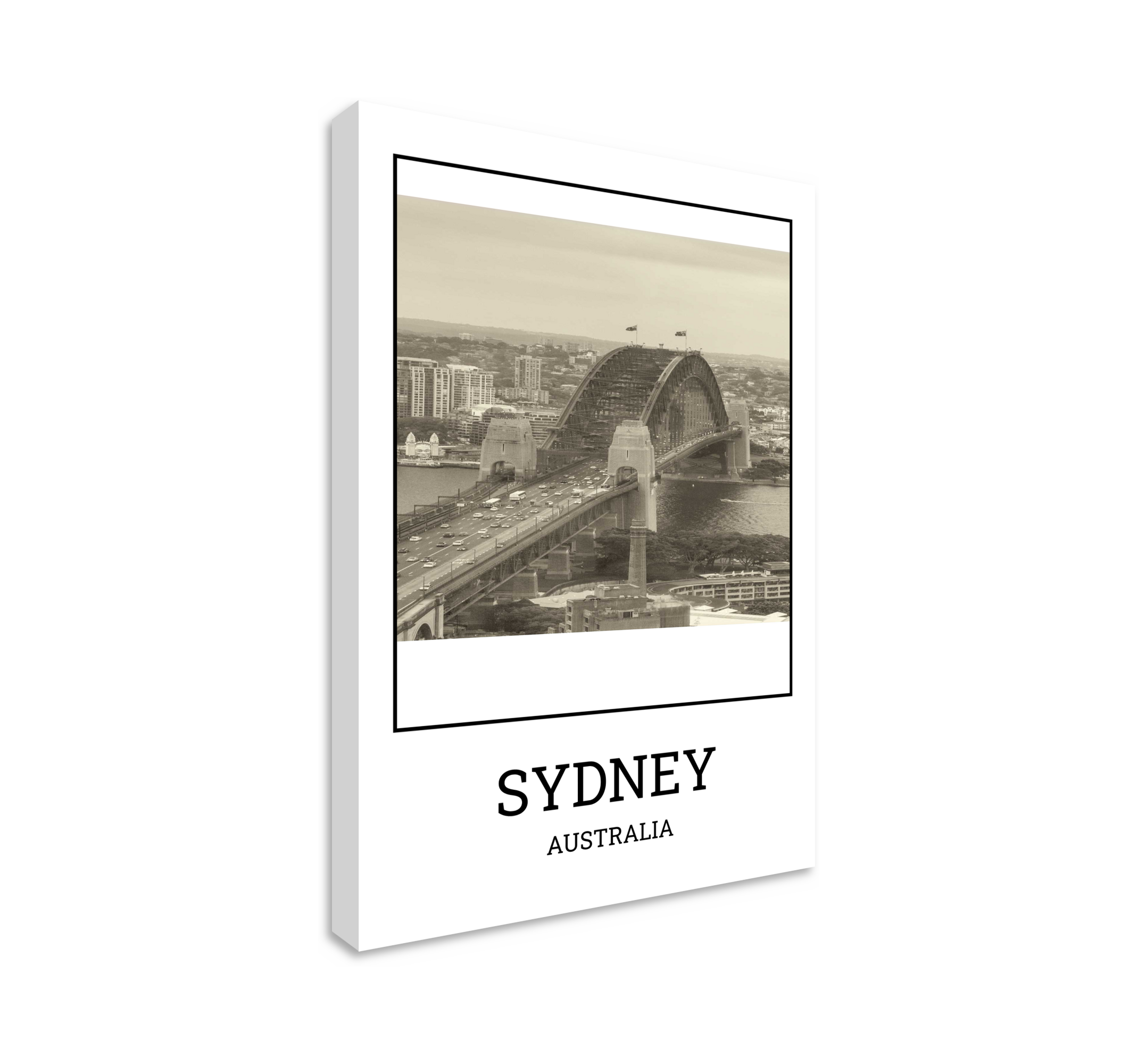 Black And White Sydney Cityscape Wall Art Canvas TenStickers