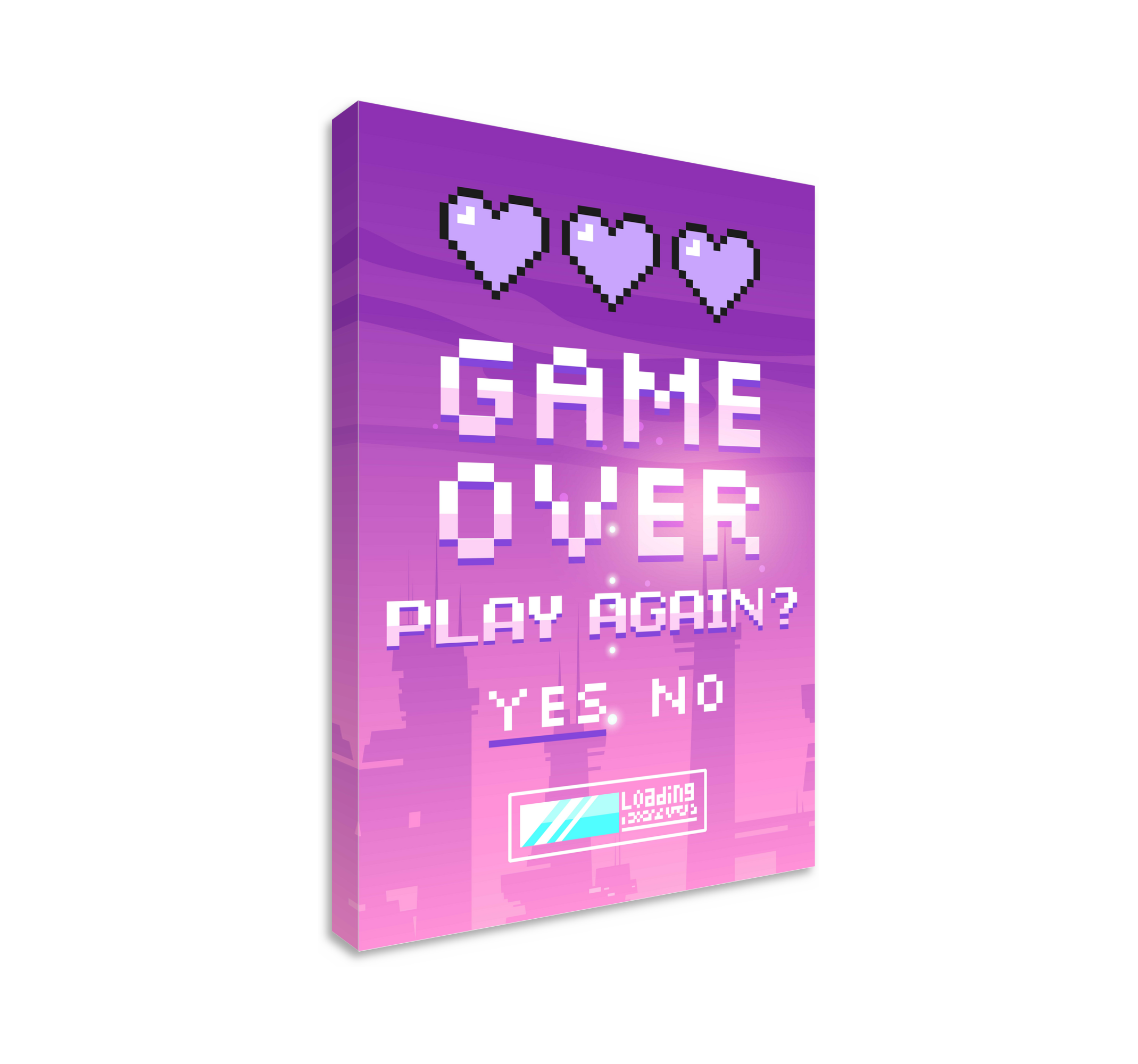 Game over canvas schilderij jongeren TenStickers