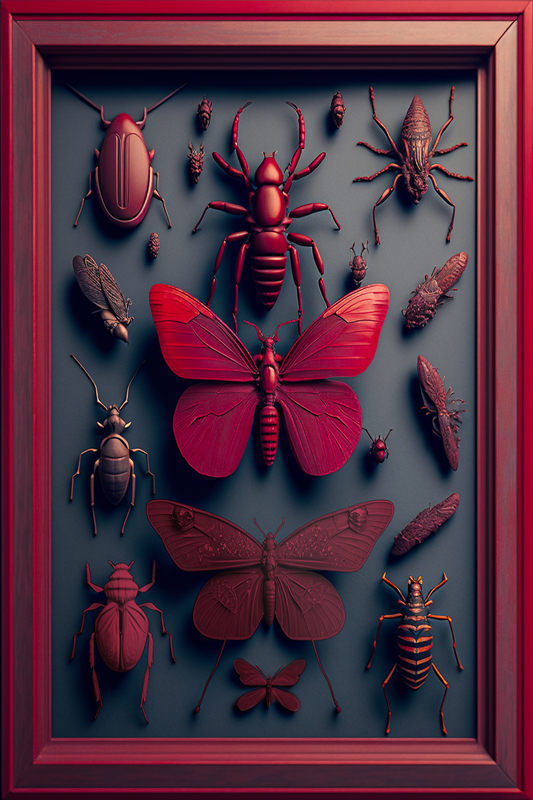 tableau déco salon collection d'insectes encadrés - TenStickers