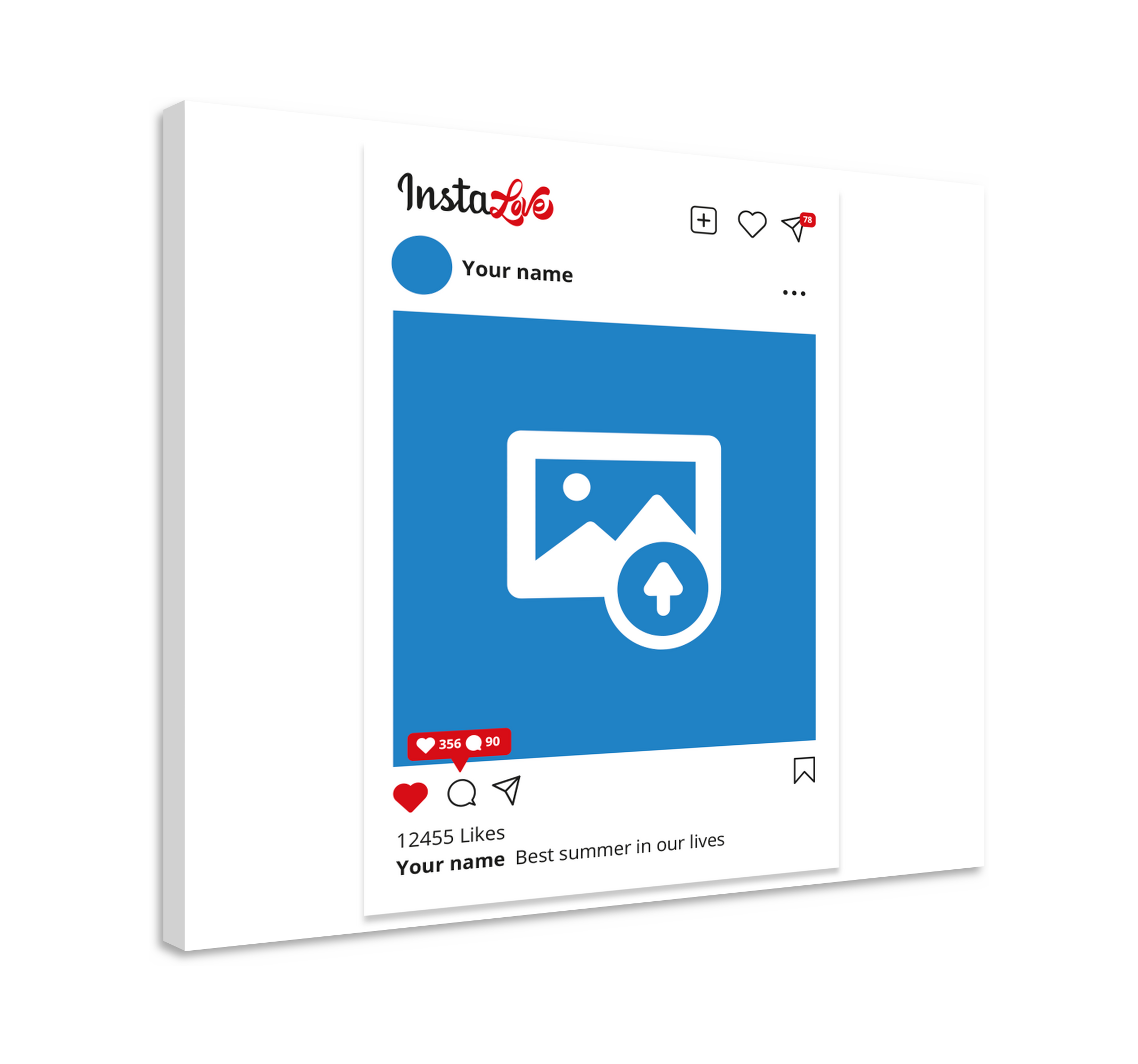 Instalove customized canvas print - TenStickers