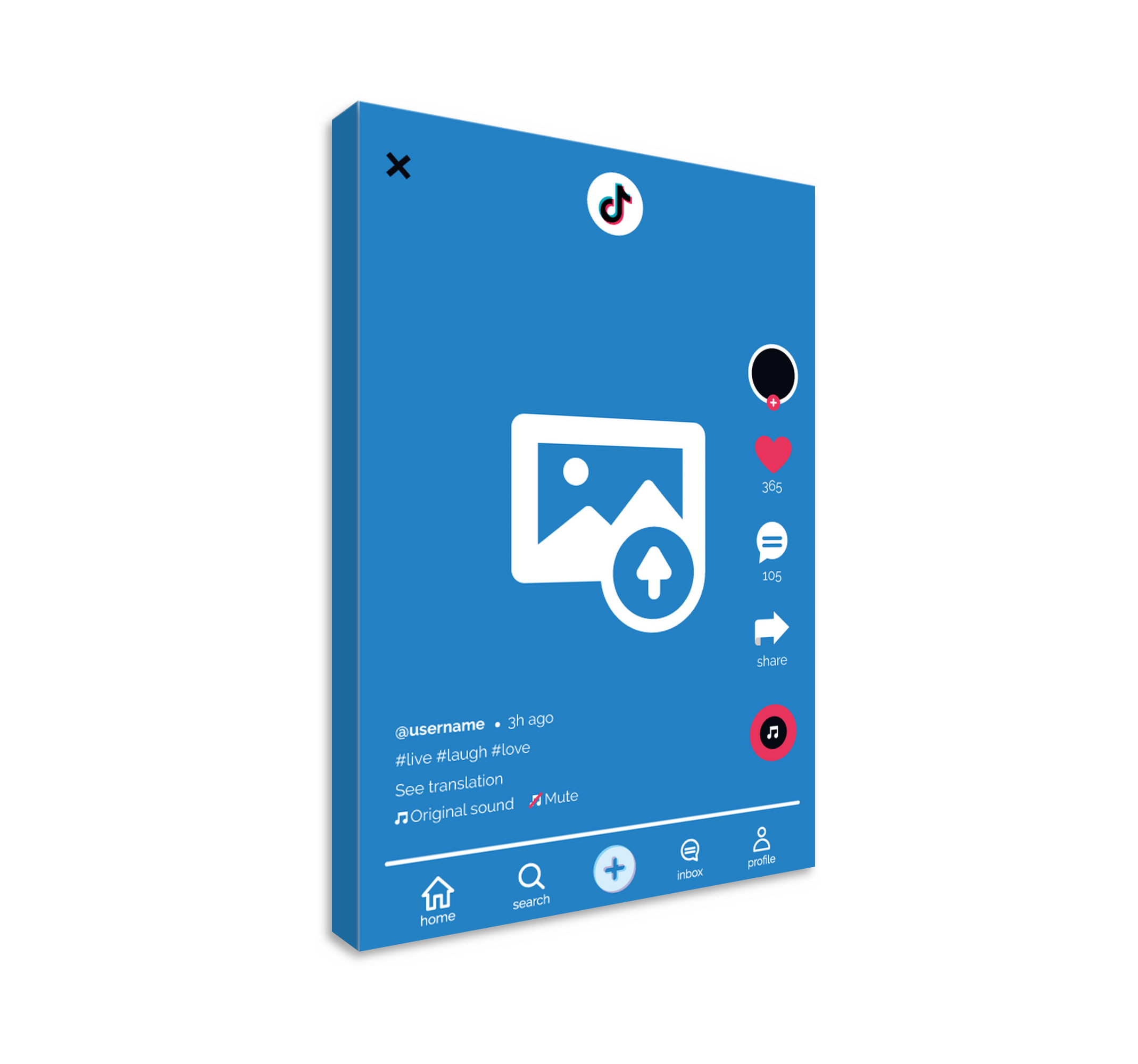 TikTok customised canvas print - TenStickers