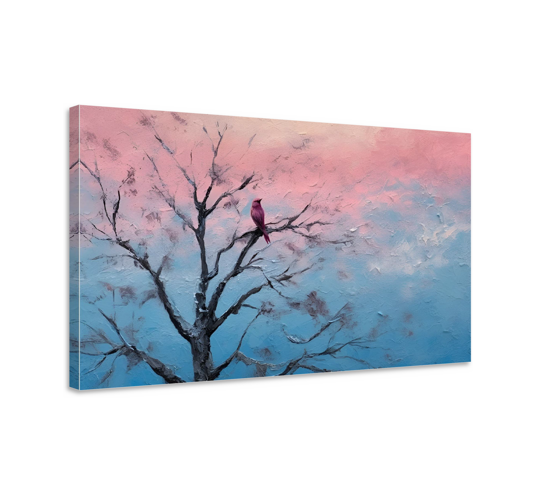 Cuadro artístico un pájaro en un árbol - TenVinilo