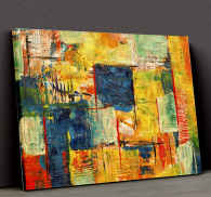 investering Eindeloos comfort Kleurrijke mozaïek canvas schilderij - TenStickers