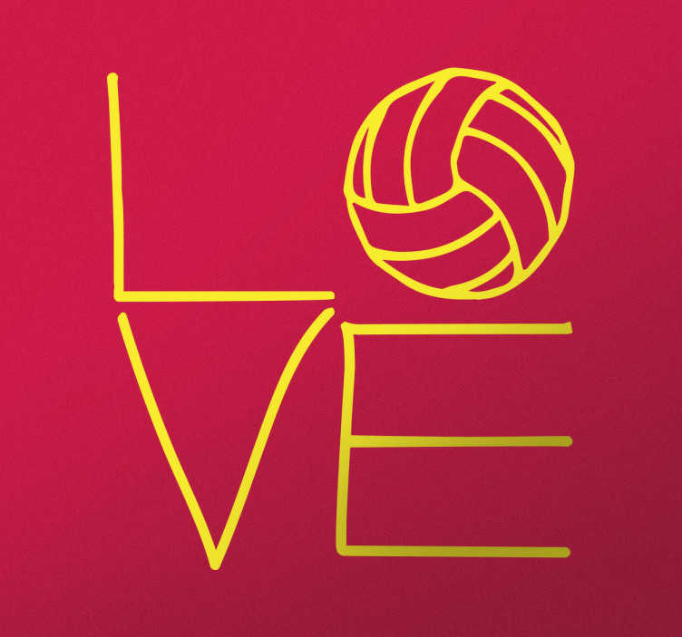 Tenstickers Sticker Love Volleybal