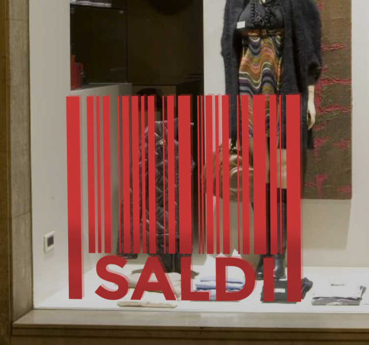 Vetrofania Saldi Codice a Barre