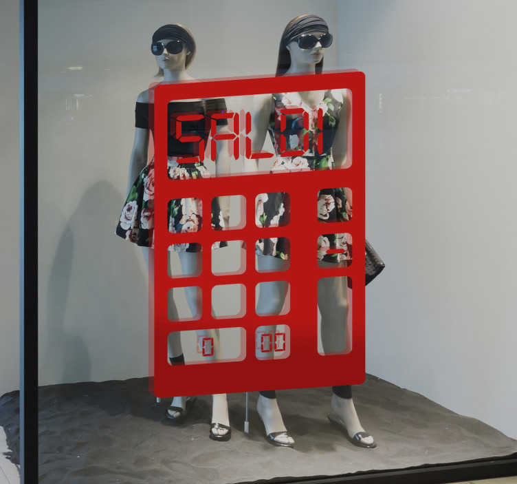 Vetrofania Saldi Calcolatrice