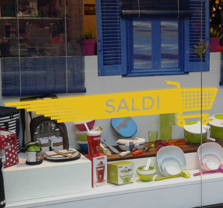 Vetrofania Saldi Carrello