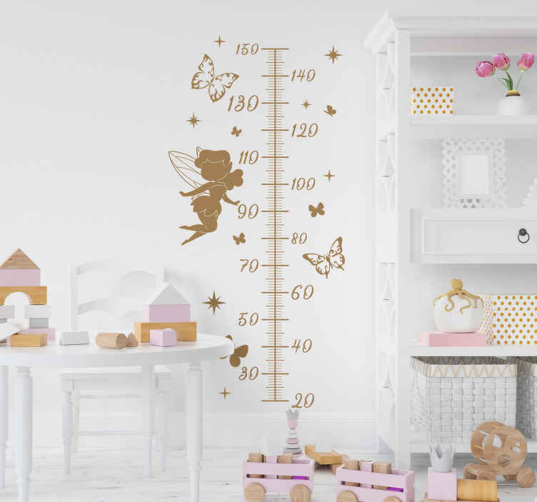 Magical fairy height chart wall sticker