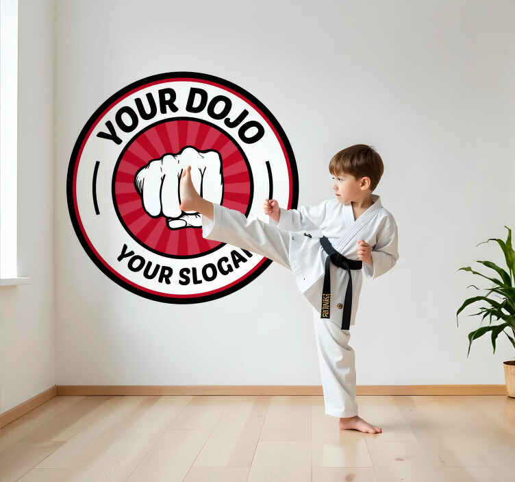 Vinilo deporte emblema de artes marciales - TenVinilo