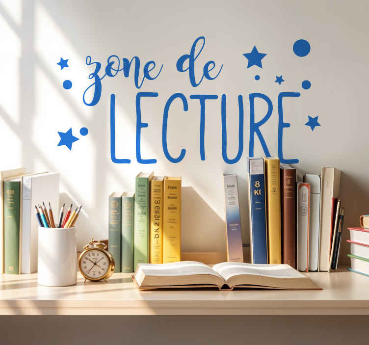 Sticker chambre ado zone de lecture - TenStickers