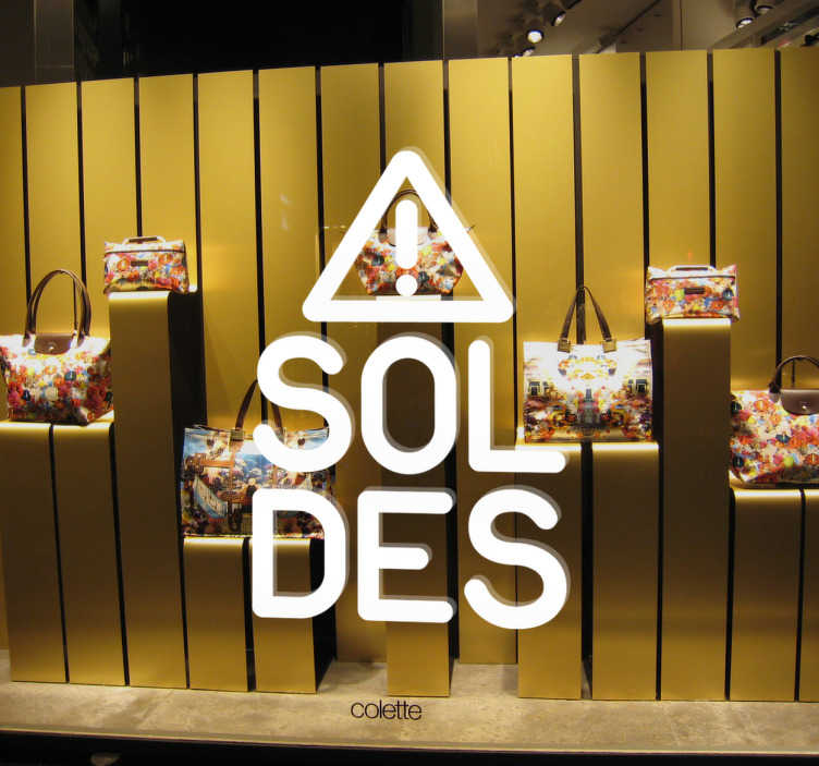 sticker soldes attention