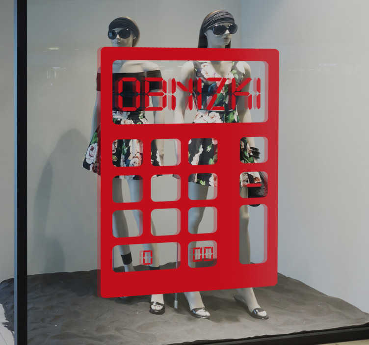 Naklejka kalkulator obniżki - TenStickers