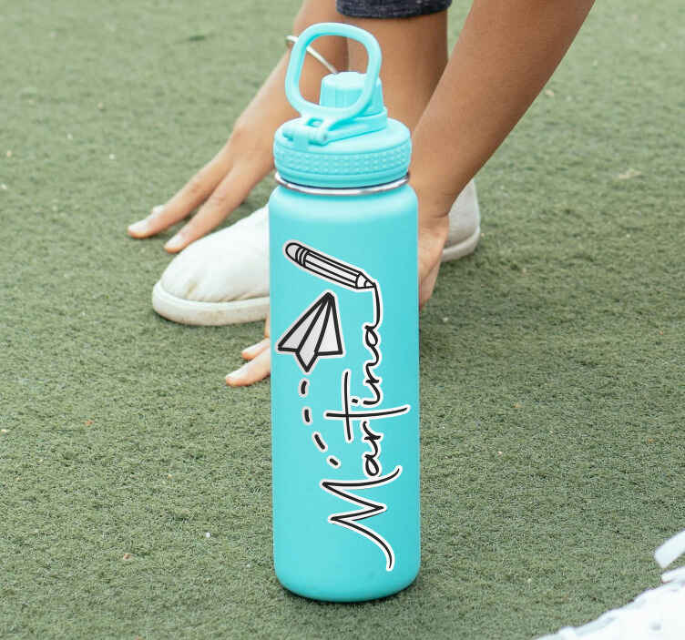 bottle name customisable sticker - TenStickers