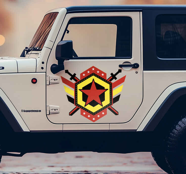 autocollant voiture logo de l'armée belge - TenStickers