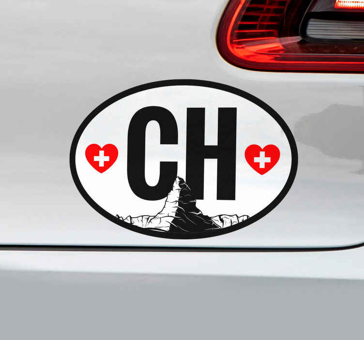 Autoaufkleber ch dekoriert - TenStickers