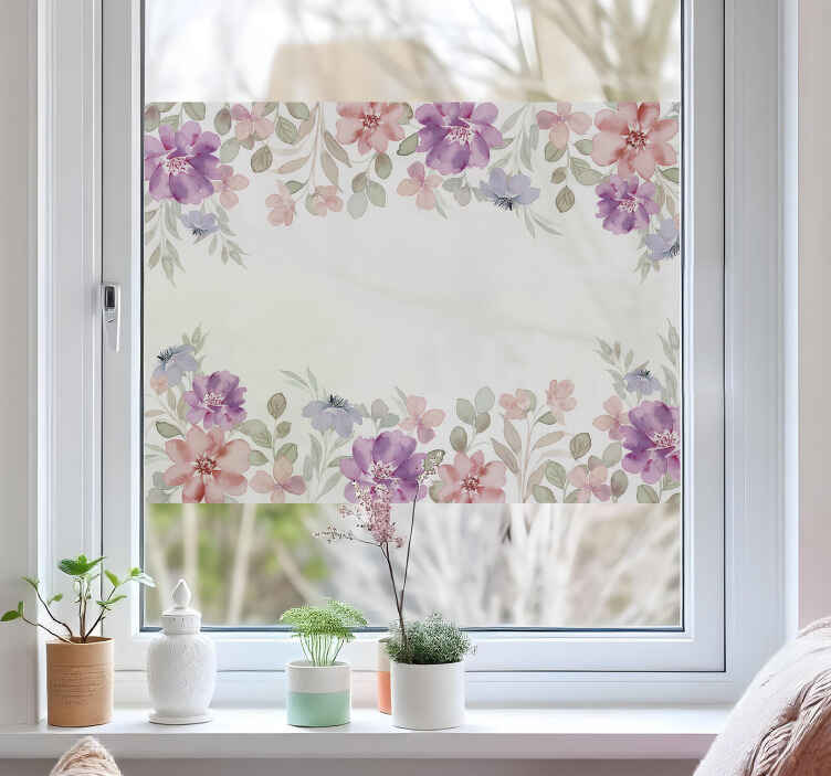 Blomstersammensetning klistremerke dyr - Tenstickers
