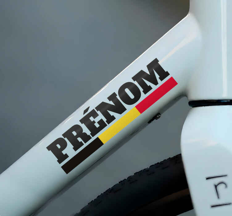 Autocollant vélo personnalisé avec drapeau - TenStickers