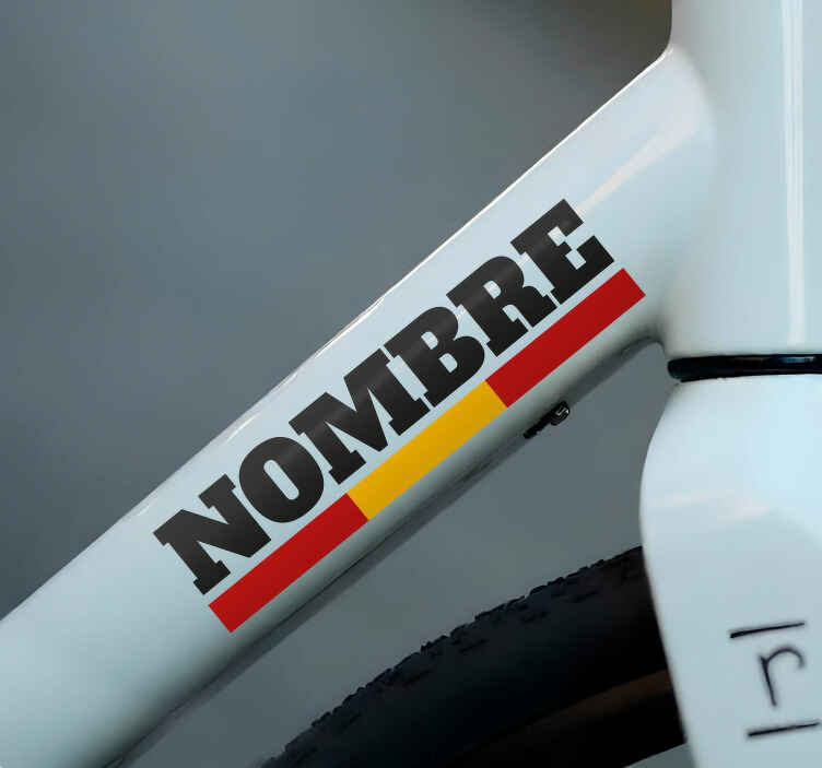 Vinilo bici personalizado con bandera - TenVinilo