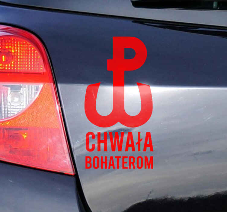 Naklejka na samochód symbol Polska Walcząca - TenStickers