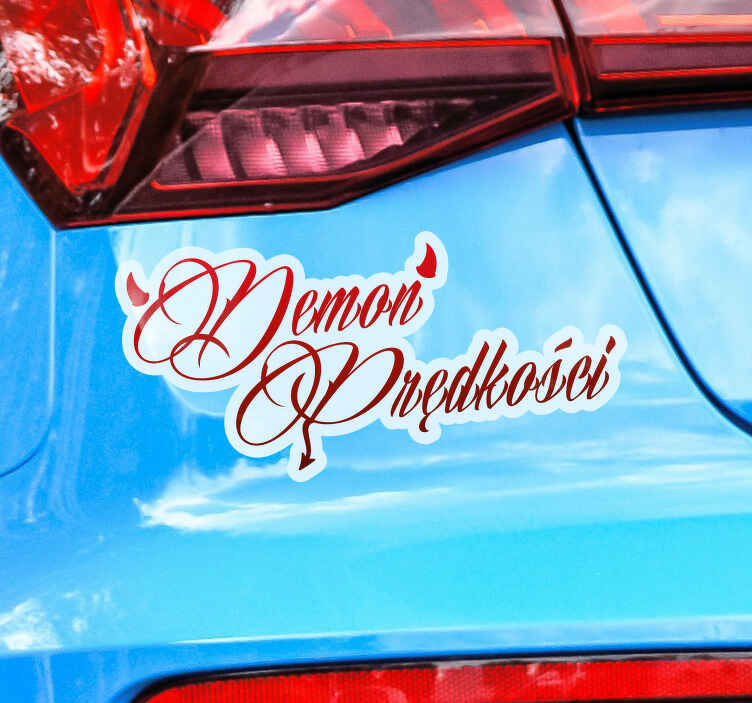 Naklejka na samochód demon prędkości - TenStickers