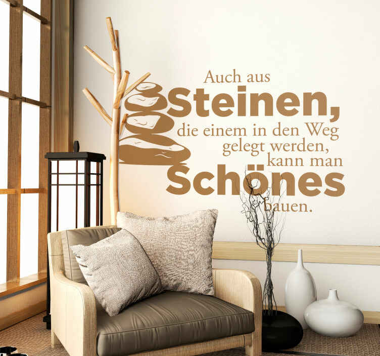 Wandtattoo mit steinen bauen - TenStickers