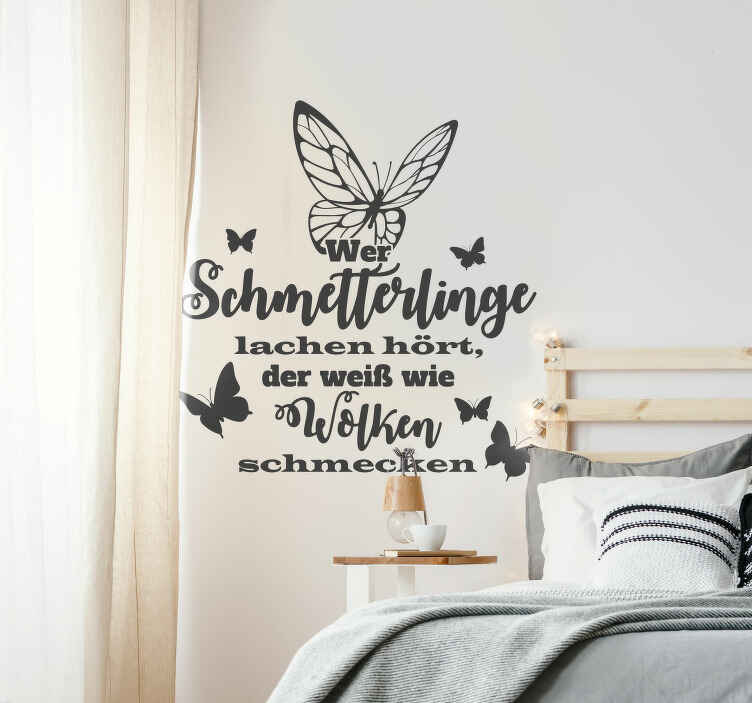 Wandtattoo wenn du schmetterlinge lachen hörst - TenStickers