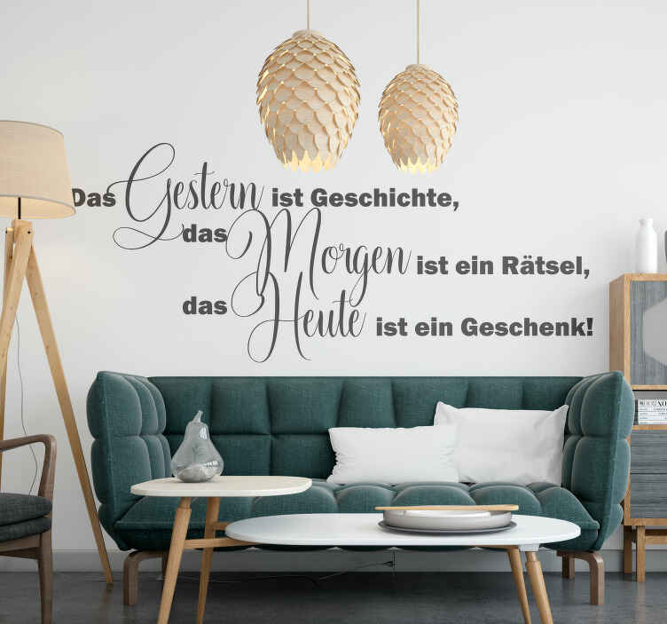 Wandtattoo gestern ist geschichte - TenStickers