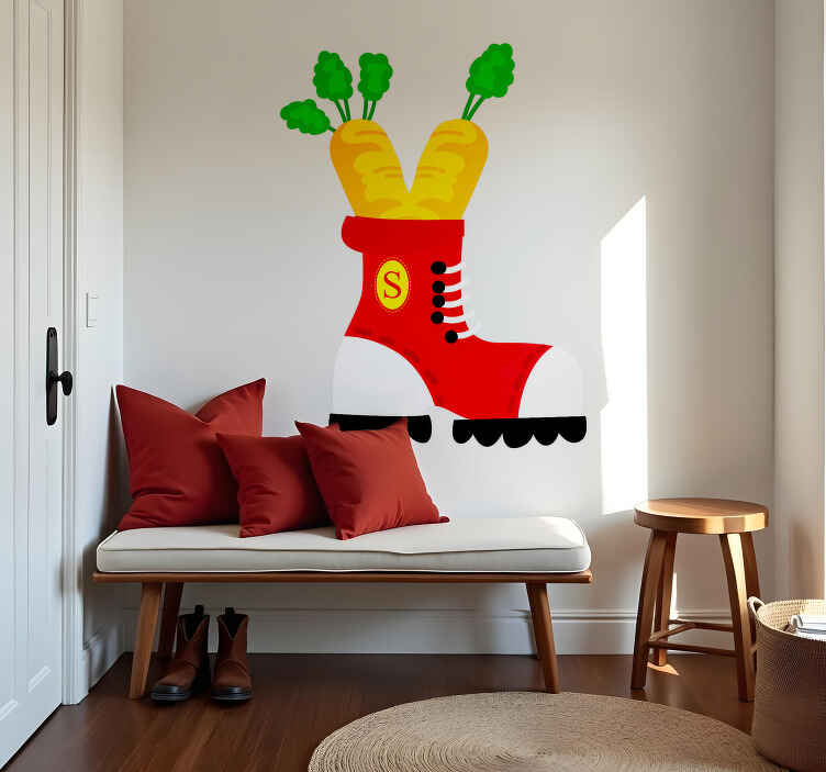 schoentje met wortel sinterklaas sticker - TenStickers