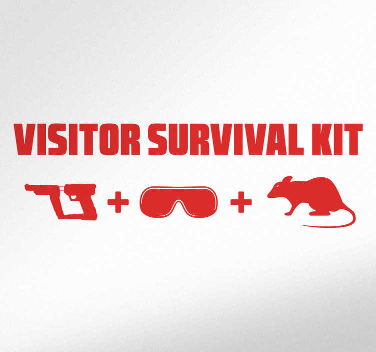 Sticker visitor survival kit