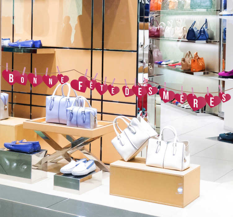 Sticker fête des mères cœurs