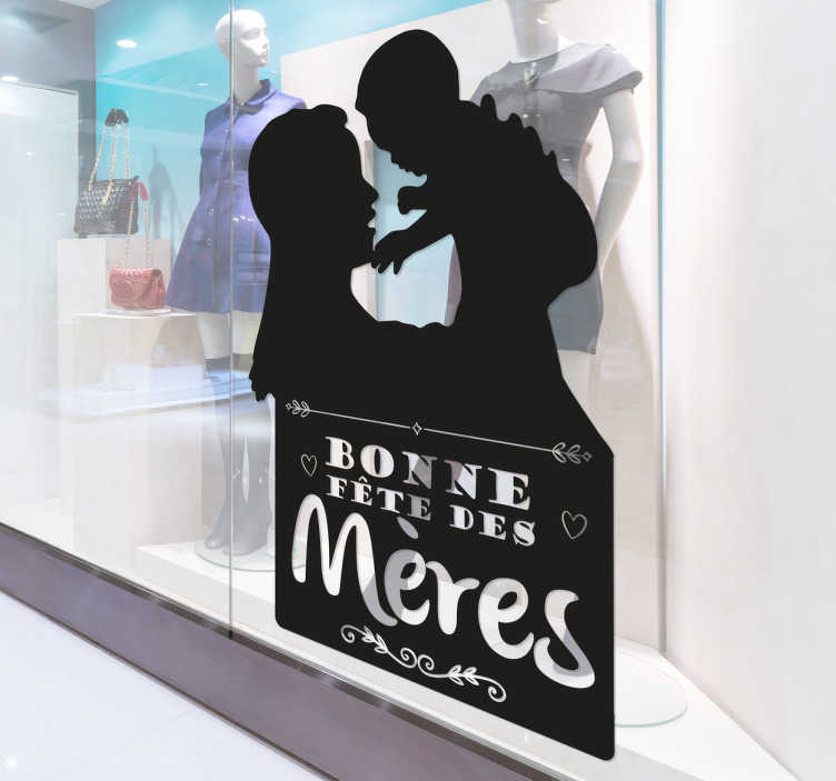 Sticker fête des mères silhouettes