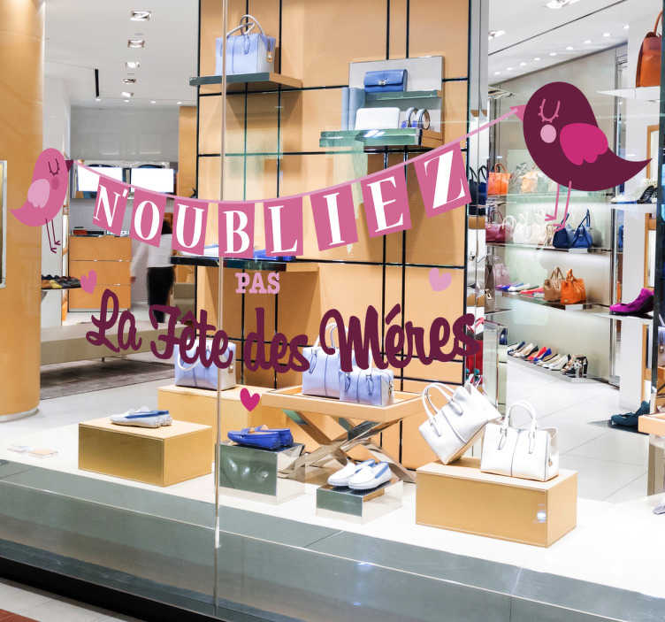 Sticker n'oubliez pas fête des mères