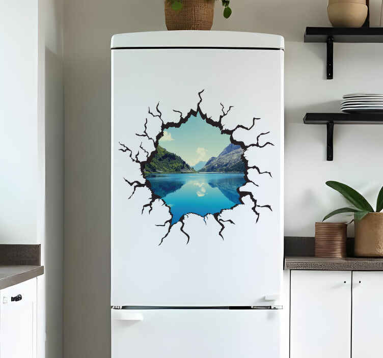 Sticker frigo trou décoratif pour votre cuisine - TenStickers