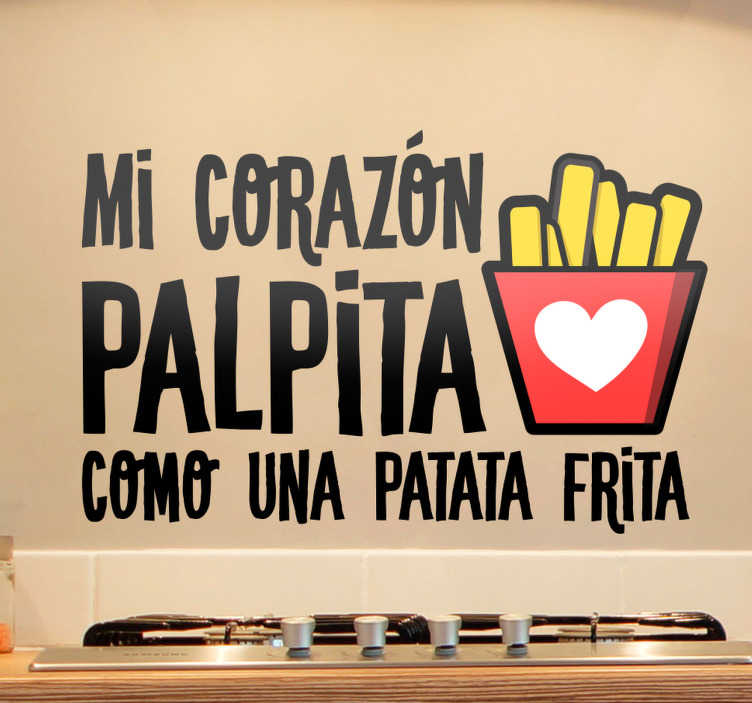 Vinilo decorativo mi corazón palpita - TenVinilo