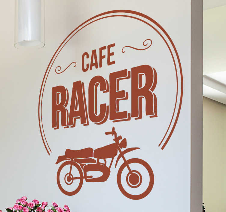 Toppa Ricamata Termoadesiva Motivo Cafe Racer - 10 X 3.5 Cm, Perfetta Per Personalizzare Giacca Jeans, Zaino E Cappelli