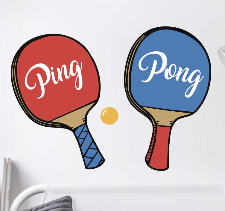 Ping Pong Sports Wall Sticker Tenstickers