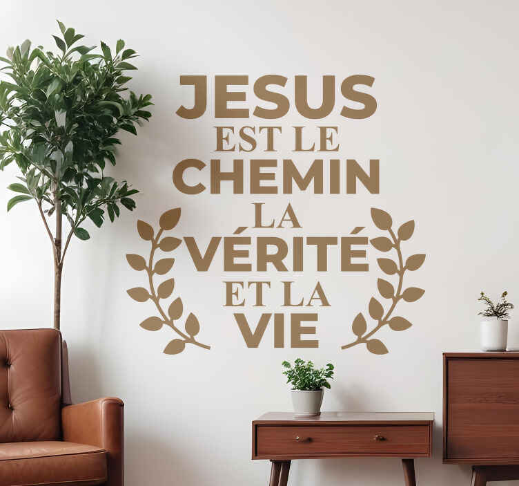 Sticker politique et religion jesus est le chemin - TenStickers