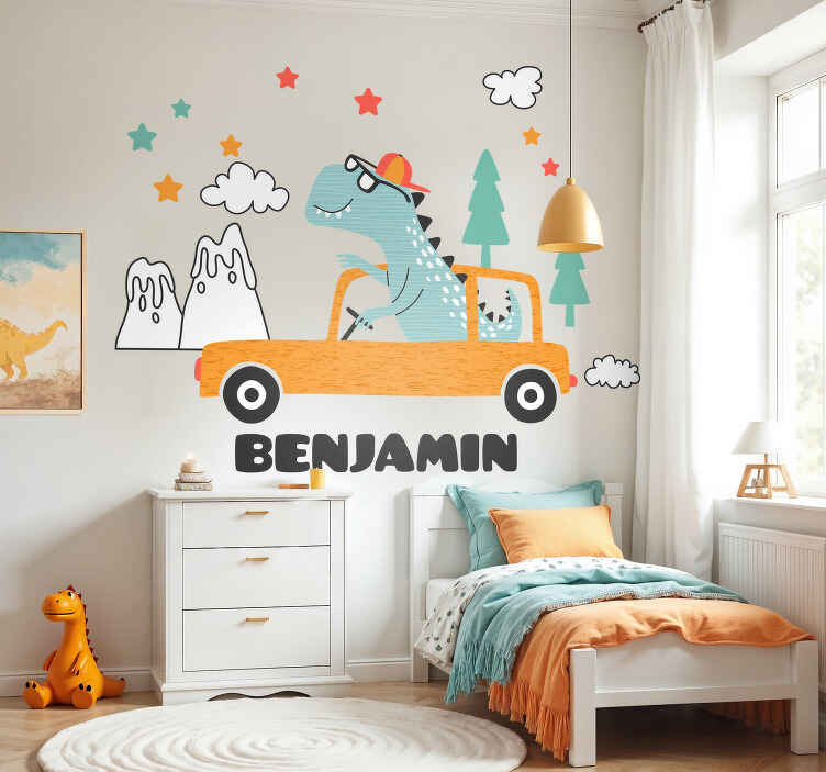 Driving a car sticker - TenStickers