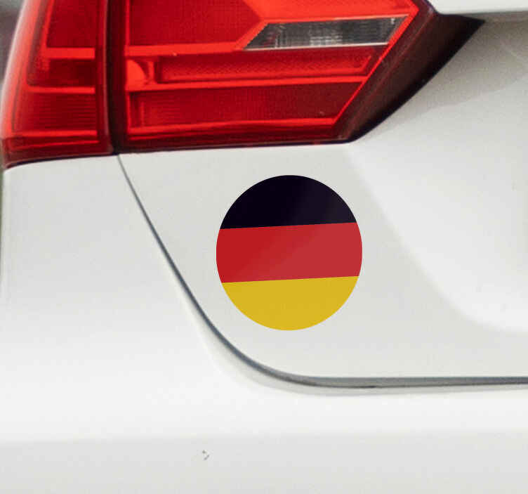 Autoaufkleber deutschland flagge rund