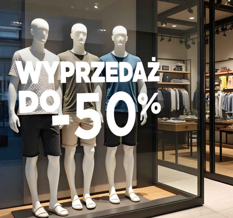 Naklejka na ścianę wyprzedaż duży rabat - TenStickers