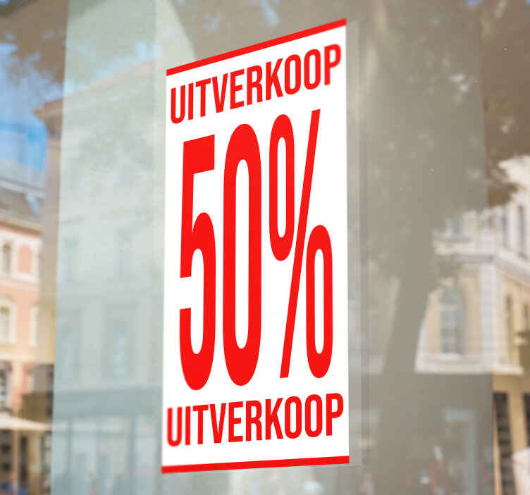 Korting op rechthoekig formaat korting sticker - TenStickers