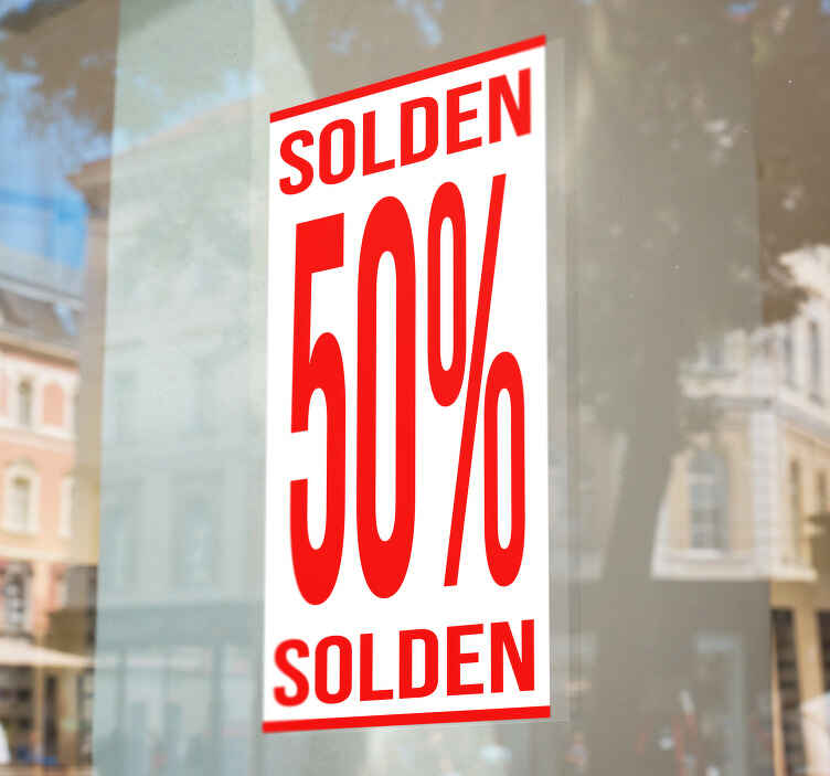 Aanbieding op langwerpig formaat korting sticker - TenStickers