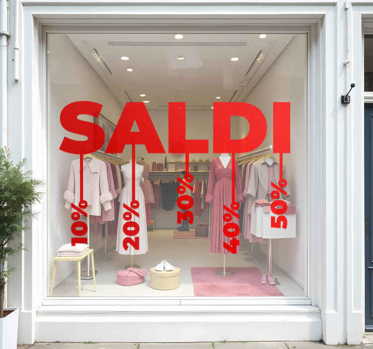Adesivo saldi sconti sospesi - TenStickers