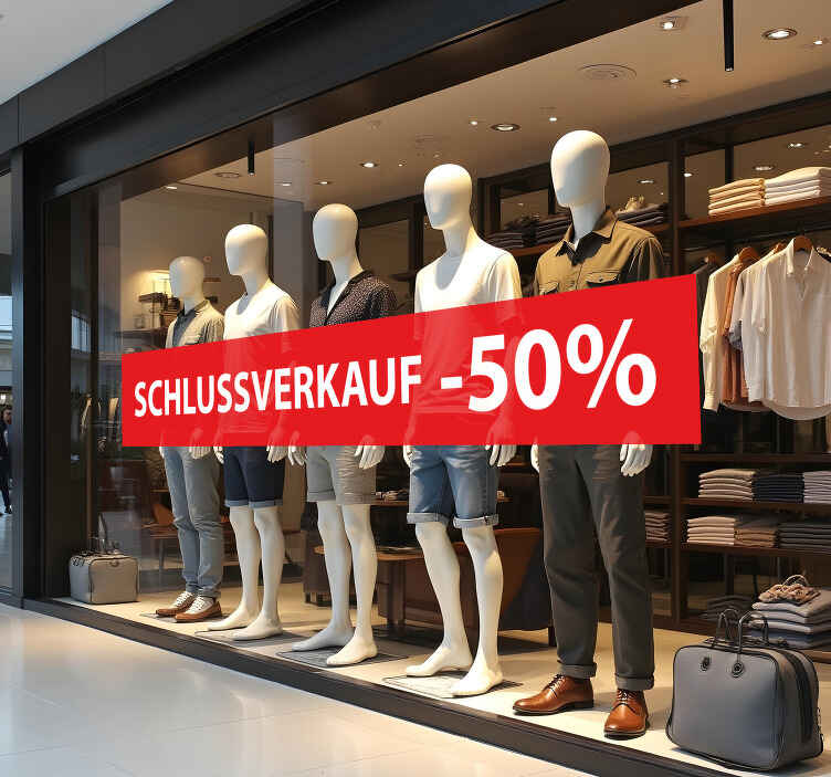 Rabatt Aufkleber individueller Rabatt - TenStickers
