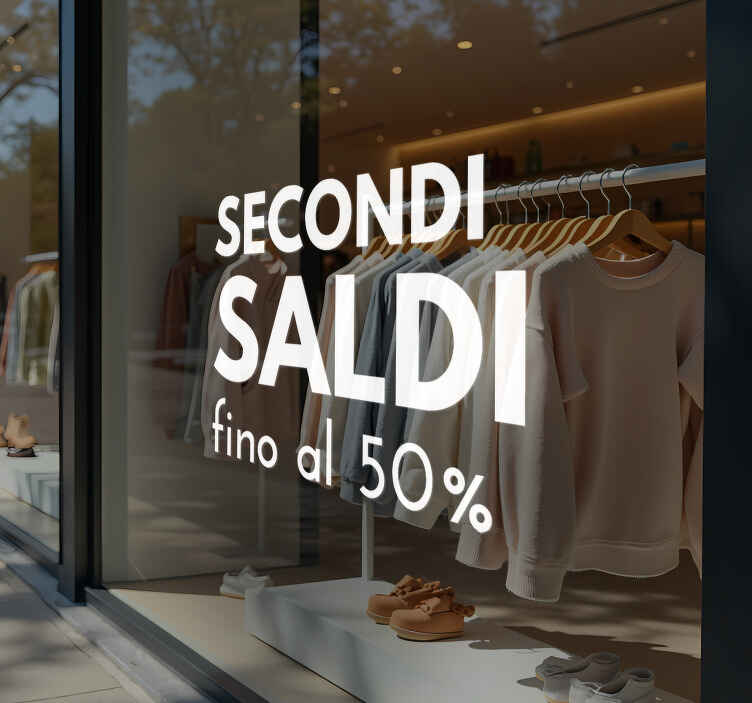 Adesivo saldi secondi saldi su misura - TenStickers