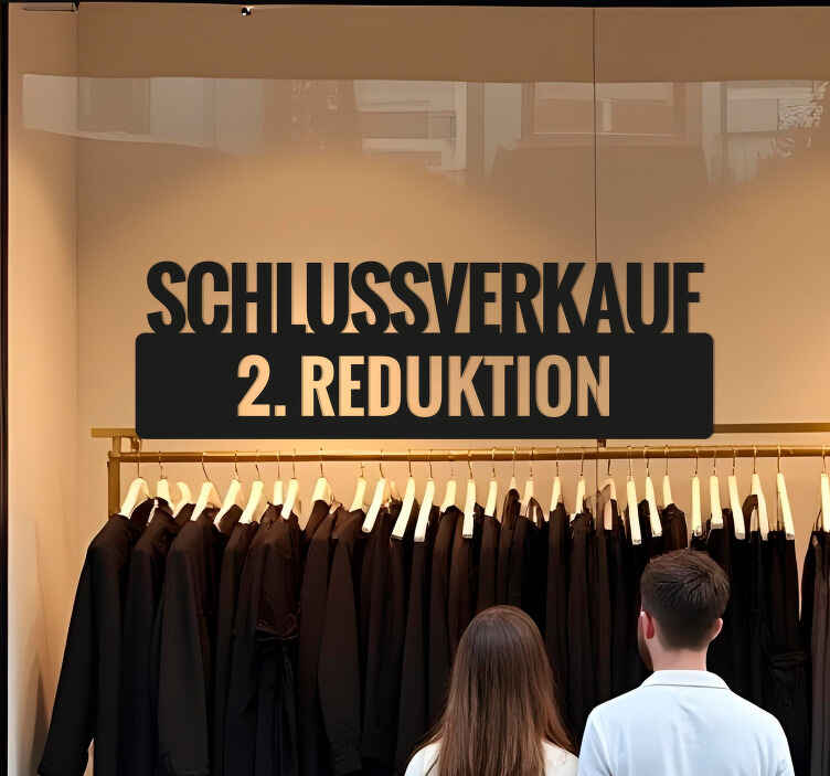 Rabatt Aufkleber 2. Reduktion personalisiert - TenStickers