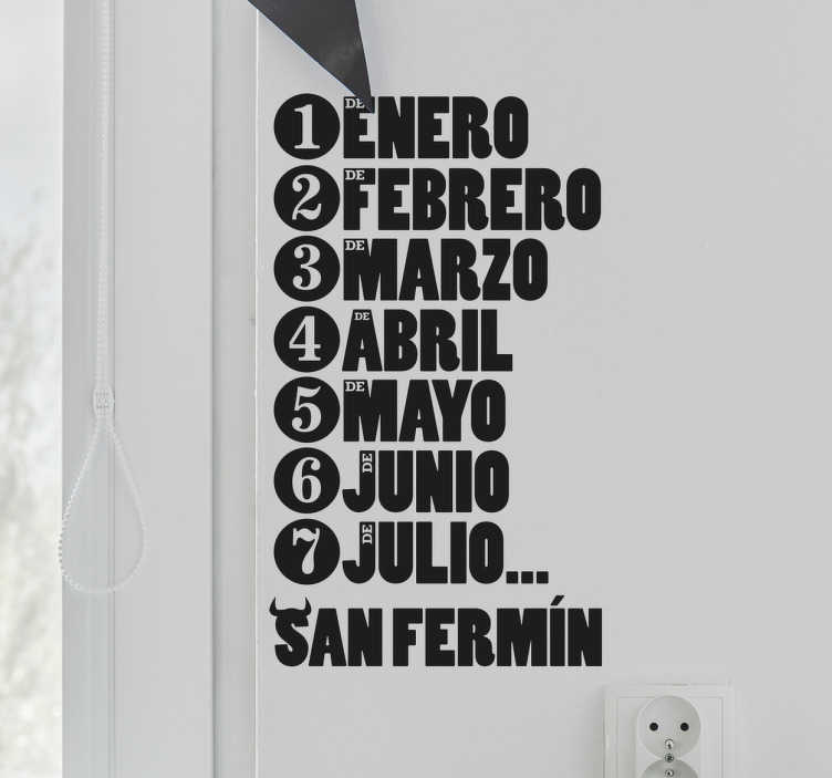 Vinilo decorativo San Fermín - TenVinilo