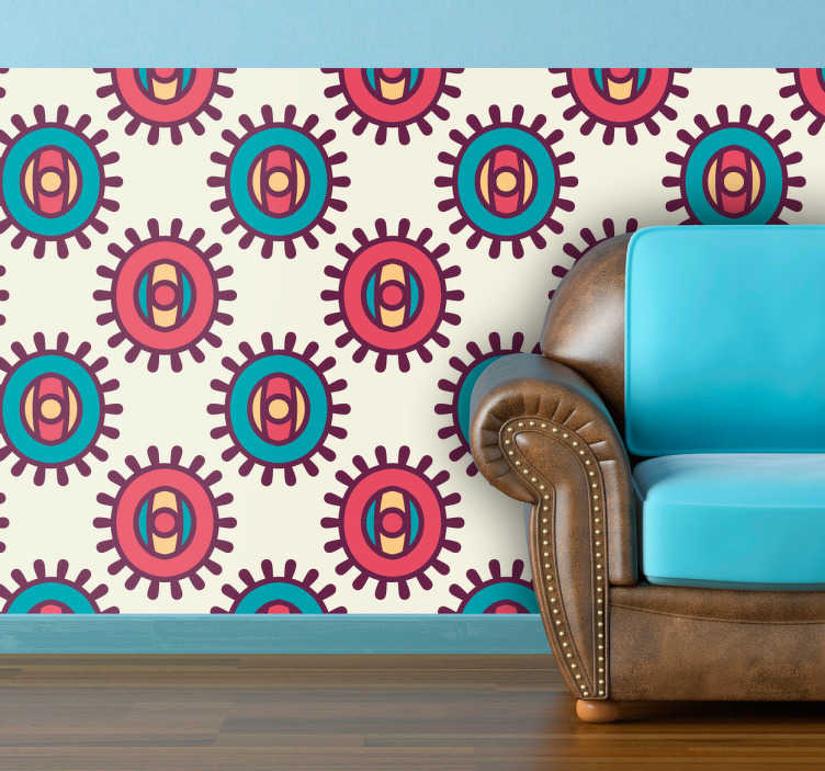 Sticker motif soleil indien