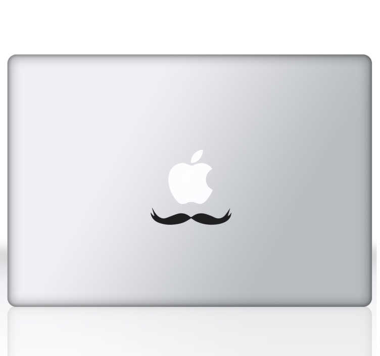 Sticker ordinateur moustache française